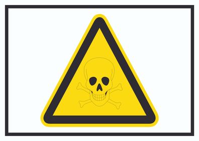 Vorsicht Giftige Stoffe Symbol Schild