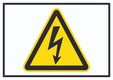 Vorsicht Elektrische Spannung Symbol Schild