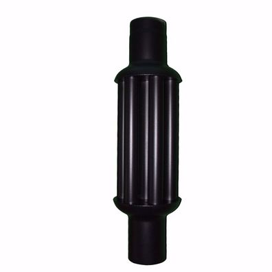acerto® Abgaswärmetauscher 160x1000mm schwarz Warmlufttauscher Rauchgaskühler