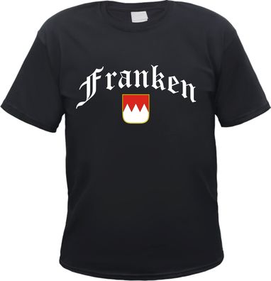 Franken Herren T-Shirt - Altdeutsch mit Wappen - Tee Shirt