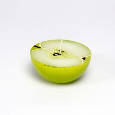 Motivkerze Apfel 10cm Duftkerze halbe Frucht Kerze