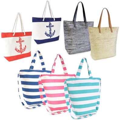 Strandtaschen Badetaschen Shopper in diversen Designs Einkaufstaschen