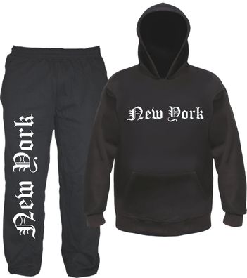 New York Jogginganzug - Altdeutsch - Jogginghose und Hoodie