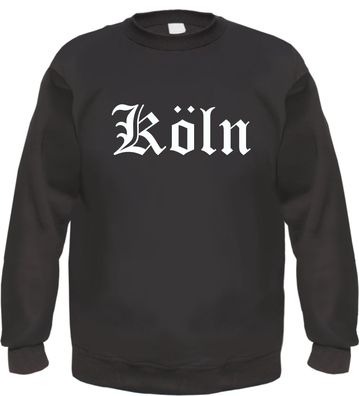 Köln Sweatshirt - Altdeutsch - bedruckt - Pullover - schwarz -