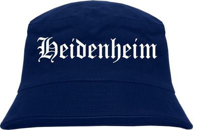 Heidenheim Fischerhut - Dunkelblau - Altdeutsch - bedruckt - Bucket Hat Anglerhut Hut