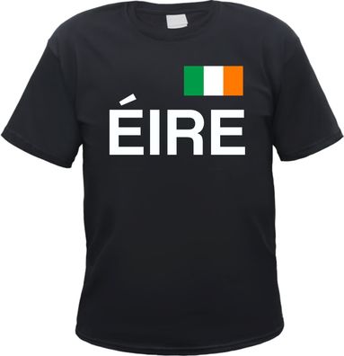 Eire Herren T-Shirt - Blockschrift mit Flagge - Tee Shirt Ireland Irland