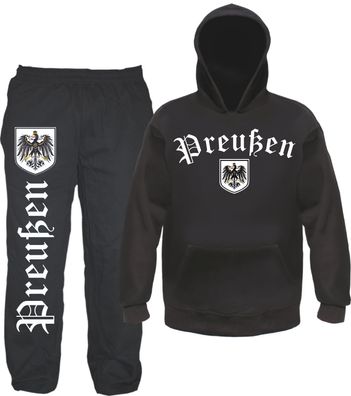 Preußen Jogginganzug - Altdeutsch mit Wappen- Jogginghose und Hoodie