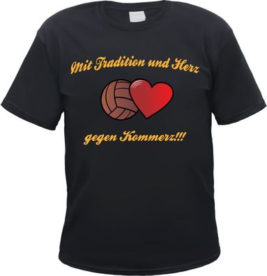Mit Tradition und Herz Fussball Herren T-Shirt - Tee Shirt