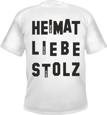 Deutschland Heimat Liebe Stolz - weiss - Herren T-Shirt - Tee Shirt