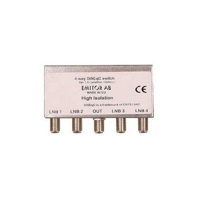 Diseqc Schalter Switch 4-1 V1.0 hohe Entkopplung Sat