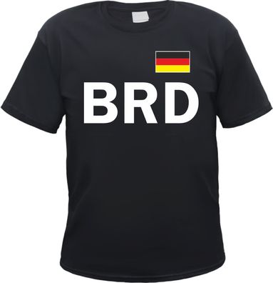 BRD Herren T-Shirt - Blockschrift mit Flagge - Tee Shirt