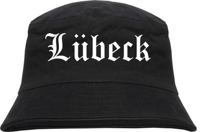 Lübeck Fischerhut - Altdeutsch - bedruckt - Bucket Hat Anglerhut Hut