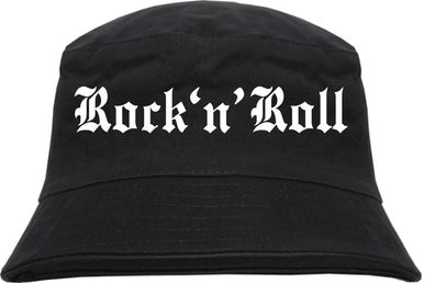 Rock ’N’ Roll Fischerhut - bedruckt - Bucket Hat Anglerhut Hut
