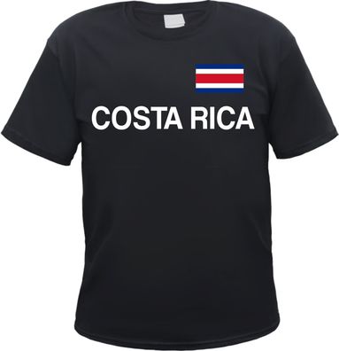 Costa Rica Herren T-Shirt - Blockschrift mit Flagge - Tee Shirt Kostarika reiche ...