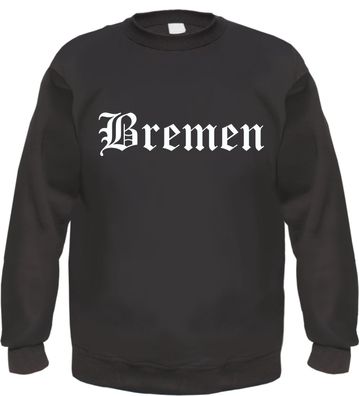 Bremen Sweatshirt - Altdeutsch - bedruckt - Pullover - schwarz -