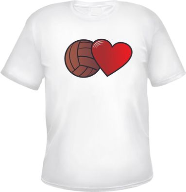Fussball und Herz Herren T-Shirt - Tee Shirt