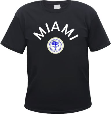 Miami Herren T-Shirt - mit Siegel Druck - Tee Shirt