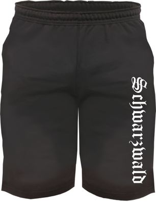 Schwarzwald Sweatshorts - Altdeutsch bedruckt - Kurze Hose Shorts
