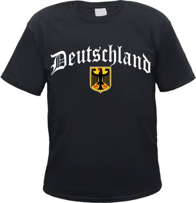 Deutschland Herren T-Shirt - Altdeutsch mit Wappen - Tee Shirt