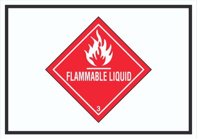 Schild Entzündbare flüssige Symbol Stoffe Flammable Liquid