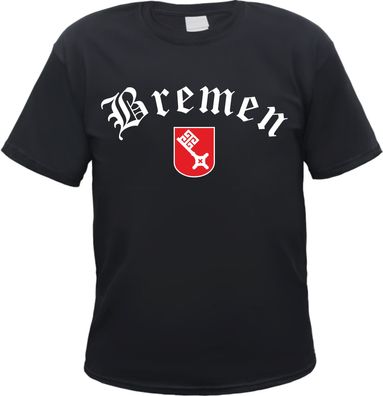 Bremen Herren T-Shirt - Altdeutsch mit Wappen - Tee Shirt Hansestadt