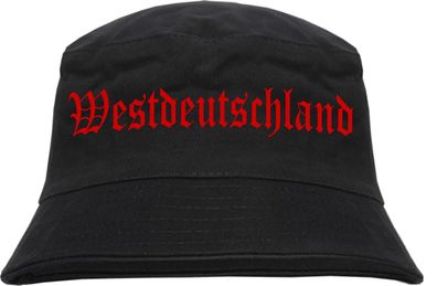 Westdeutschland Fischerhut - Druckfarbe Rot - Bucket Hat