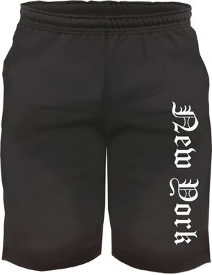 New York Sweatshorts - Altdeutsch bedruckt - Kurze Hose Shorts