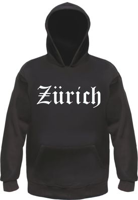 Zürich Kapuzensweatshirt - Altdeutsch bedruckt - Hoodie Kapuzenpullover