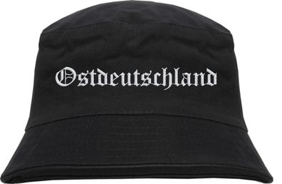 Ostdeutschland Fischerhut - Altdeutsch - bestickt - Bucket Hat Anglerhut Hut
