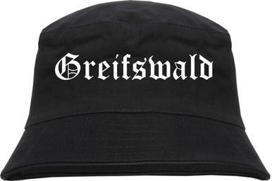 Greifswald Fischerhut - Altdeutsch - bedruckt - Bucket Hat Anglerhut Hut