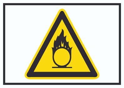 Vorsicht Brandfördernde Stoffe Symbol Schild