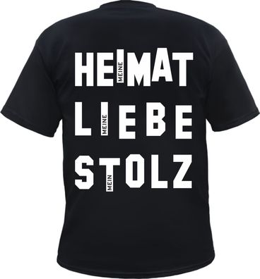 Deutschland Heimat Liebe Stolz - schwarz - Herren T-Shirt - Tee Shirt