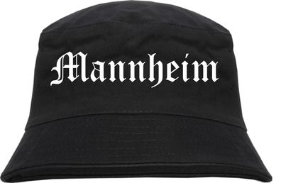Mannheim Fischerhut - Altdeutsch - bedruckt - Bucket Hat Anglerhut Hut