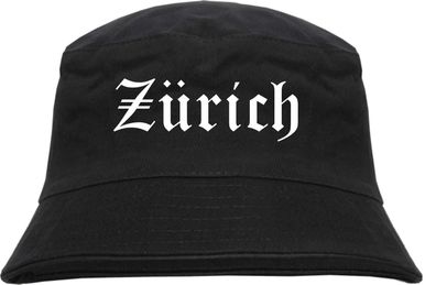 Zürich Fischerhut - Altdeutsch - bedruckt - Bucket Hat Anglerhut Hut