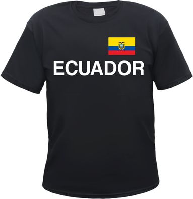 Ecuador Herren T-Shirt - Blockschrift mit Flagge - Tee Shirt Ekuador República ...