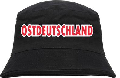 Ostdeutschland Blockschrift Farbig Fischerhut - bedruckt - Bucket Hat Anglerhut Hut