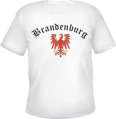 Brandenburg Herren T-Shirt - Altdeutsch mit Wappen - Tee Shirt