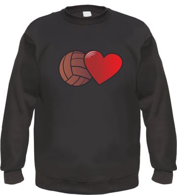 Fussball und Herz Sweatshirt Pullover