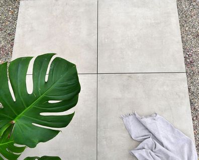 Terrassenplatten Betonoptik Beige ca.60x60 cm Gartenplatten Keramik