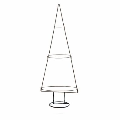 Metall Aufsteller Tannenbaum - 86cm - Deko Ständer Weihnachtsbaum für Zierschmnuck
