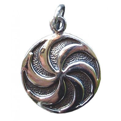 Anhänger Spiralwirbel 2,5 cm Silber 925er 2,7 g Symbolschmuck Esoterikschmuck Amulett