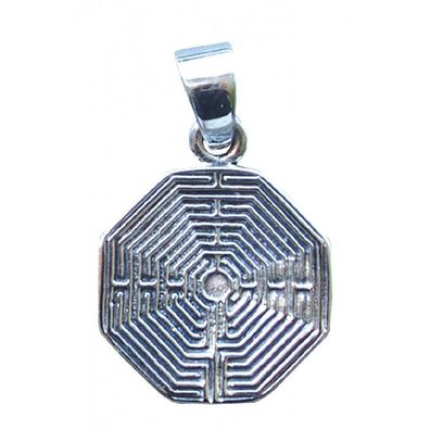 Anhänger Labyrinth AMIENS 2 cm Silber 925er 5 g Symbolschmuck Esoterik