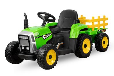 Kinder Elektro Traktor 2X25W 12V 4.5Ah 2.4G RC inkl. Anhänger Trecker Landwirtschaft