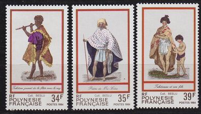 Polynesie Francaise [1984] MiNr 0404-06 ( * */ mnh ) Trachten