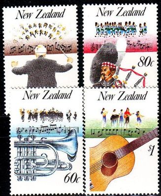 Neuseeland NEW Zealand [1986] MiNr 0974-77 ( * */ mnh ) Musik