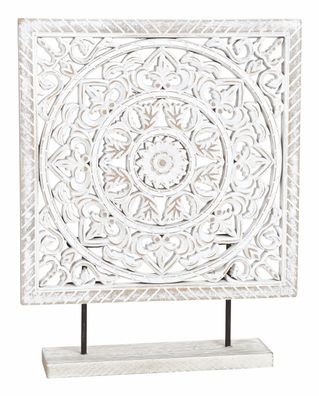 Stand Deko Ornament 37x29 cm - Shabby weiß - Holz Tisch Fenster Deko Aufsteller