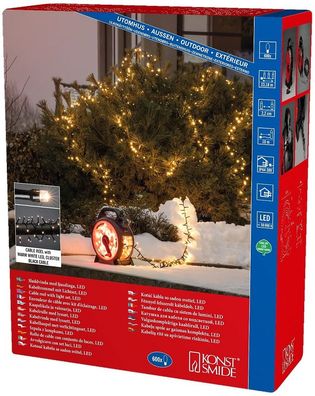 Micro LED Kabelaufroller schwarz-rot 600 warmweiss 30V 13,8m schw Kabel 3846-100