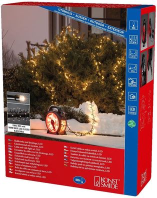 Micro LED Kabelaufroller schwarz-rot 800 warmweiss 30V 17,8m schw Kabel 3848-100