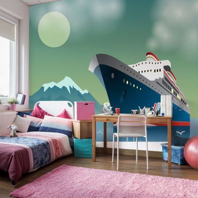 Muralo VINYL Fototapete XXL TAPETE Jugend Schiff Ozean Meer 3031