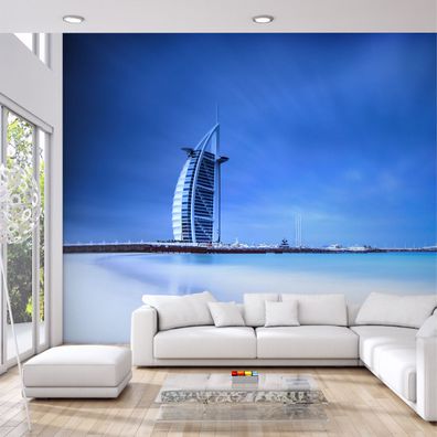 Muralo VINYL Fototapete XXL TAPETE Wohnzimmer Hochhaus Dubai Strand 2633